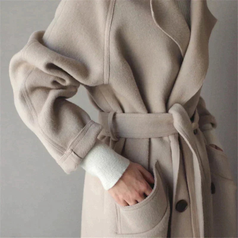 Elowen | Elegante lange winterjas voor dames