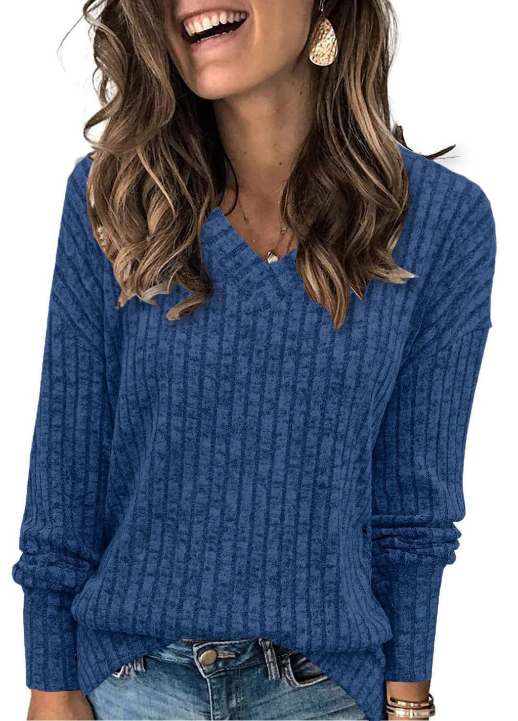 EVELYN™ | Dames V-hals Oversized Lichtgewicht Gebreide Trui