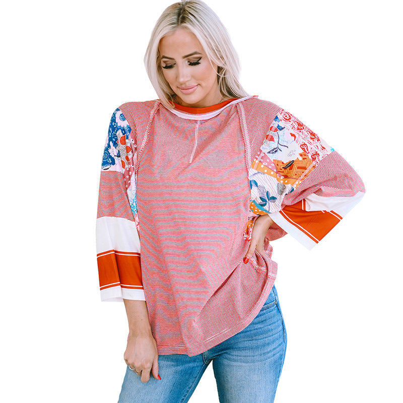 BAILEY™ – Lichtgewicht Patchwork Vleermuismouwentop