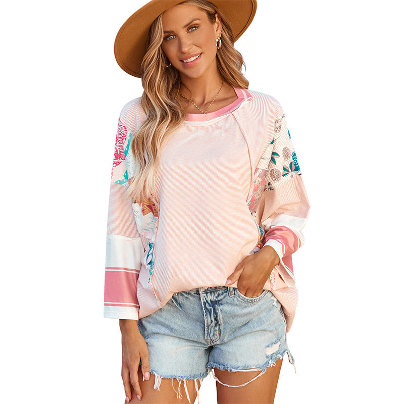 BAILEY™ – Lichtgewicht Patchwork Vleermuismouwentop