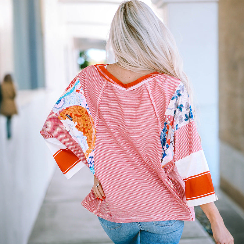 BAILEY™ – Lichtgewicht Patchwork Vleermuismouwentop