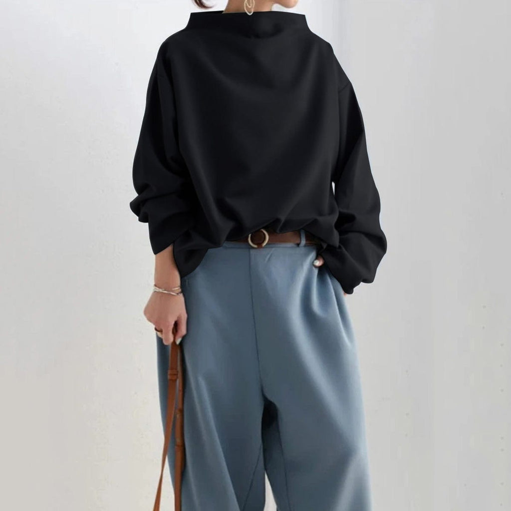 Laevynne | Casual top met hoge hals
