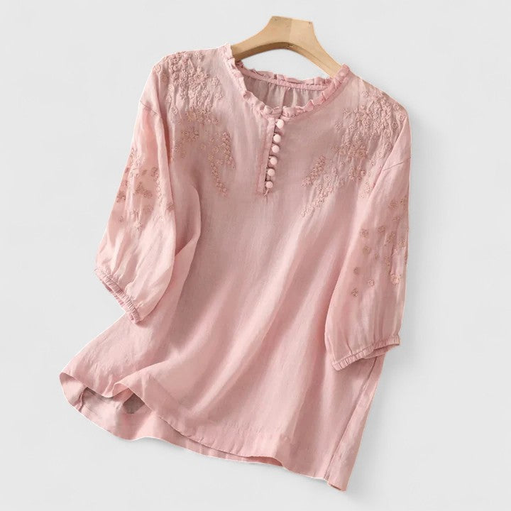 Vasilene | Elegante blouse met knoopsluiting