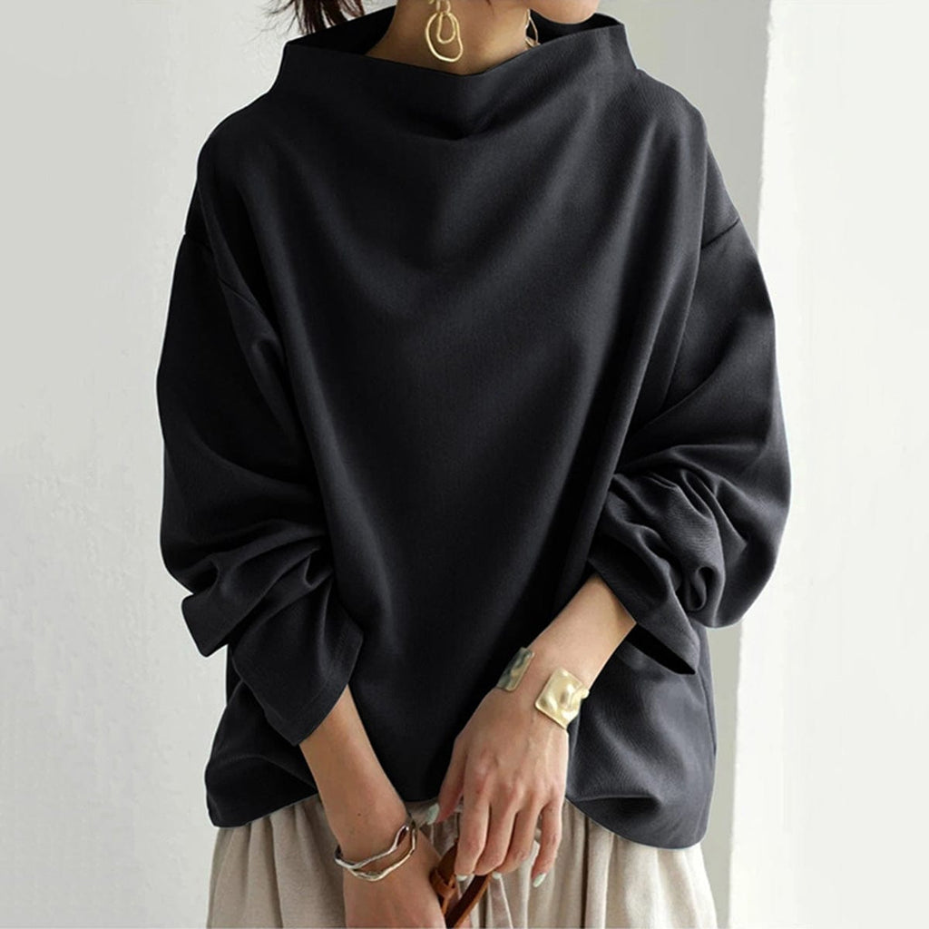 Laevynne | Casual top met hoge hals