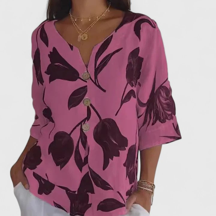 Isabel | Elegante blouse met bloemenprint
