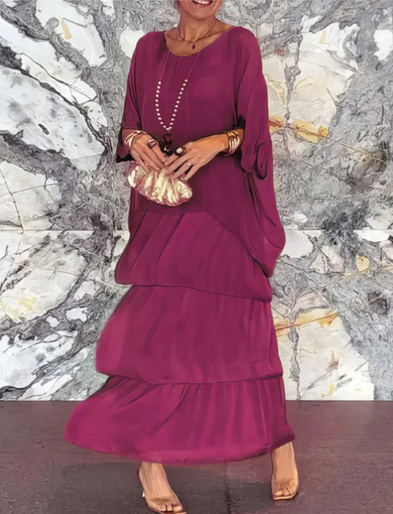 Lara | Elegante Langvallende Maxi-jurk