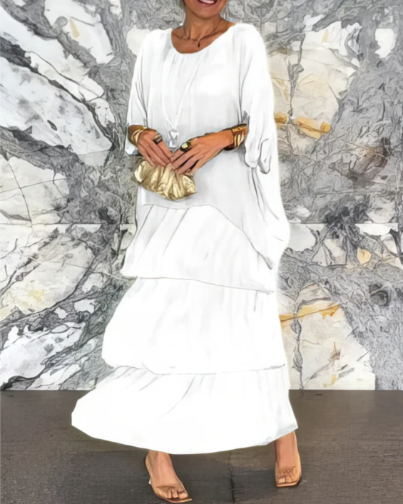 Lara | Elegante Langvallende Maxi-jurk