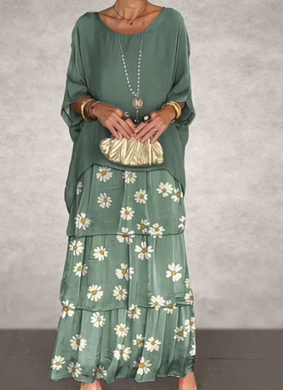 Lara | Elegante Langvallende Maxi-jurk