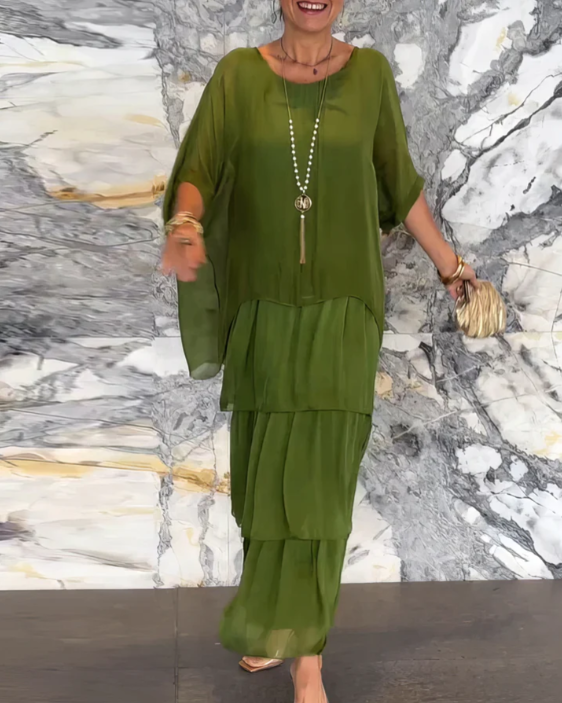 Lara | Elegante Langvallende Maxi-jurk