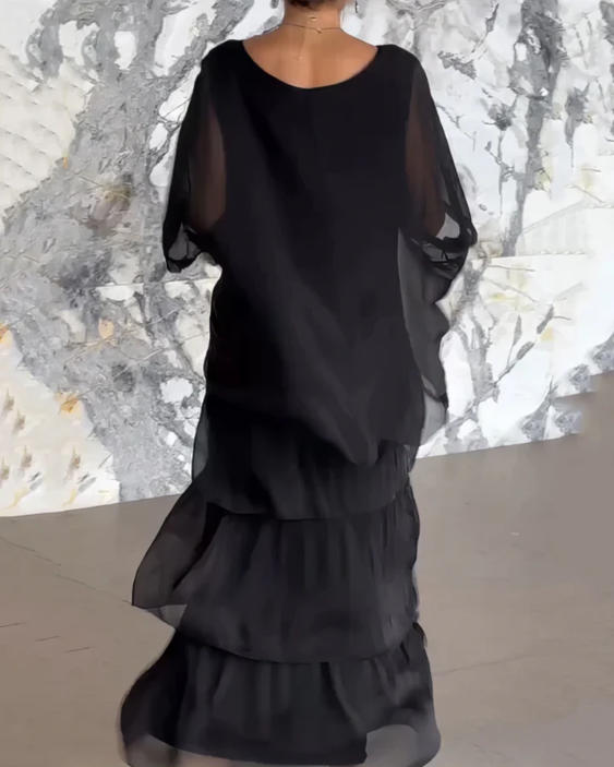 Lara | Elegante Langvallende Maxi-jurk