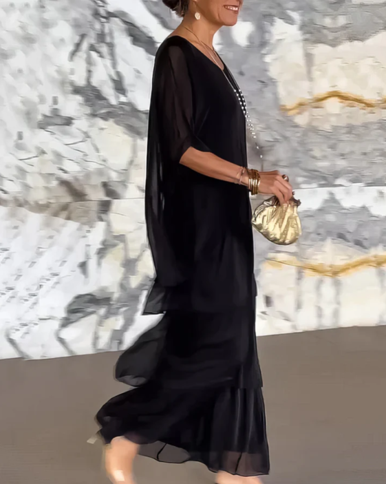 Lara | Elegante Langvallende Maxi-jurk