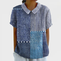 Ella | Patchwork Print Overhemd