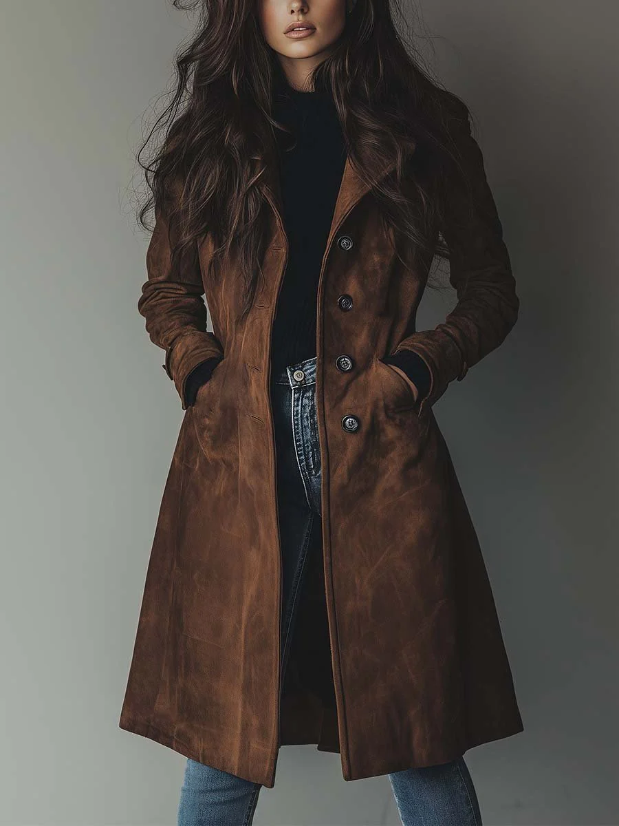 Vintage Suède Trenchcoat