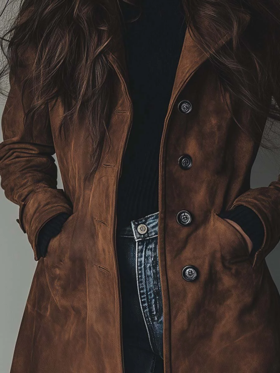 Vintage Suède Trenchcoat