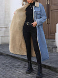 SAMANTHA™ - Lange Fleece Gevoerde Jas Winter Enkelvoudige Rij Knopenjas