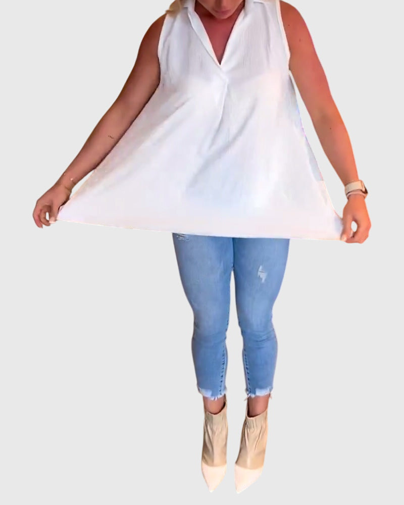 Lina™ | Mouwloze top