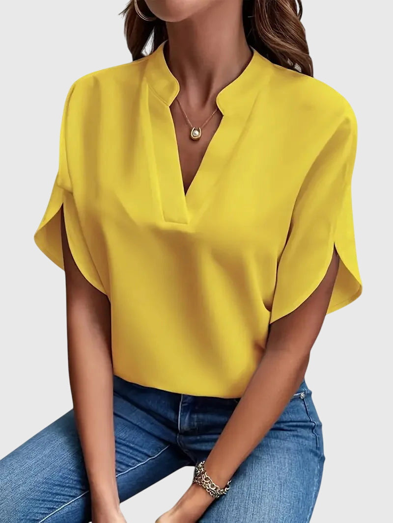 Beatrix™ | Zacht en Elegant V-hals Shirt