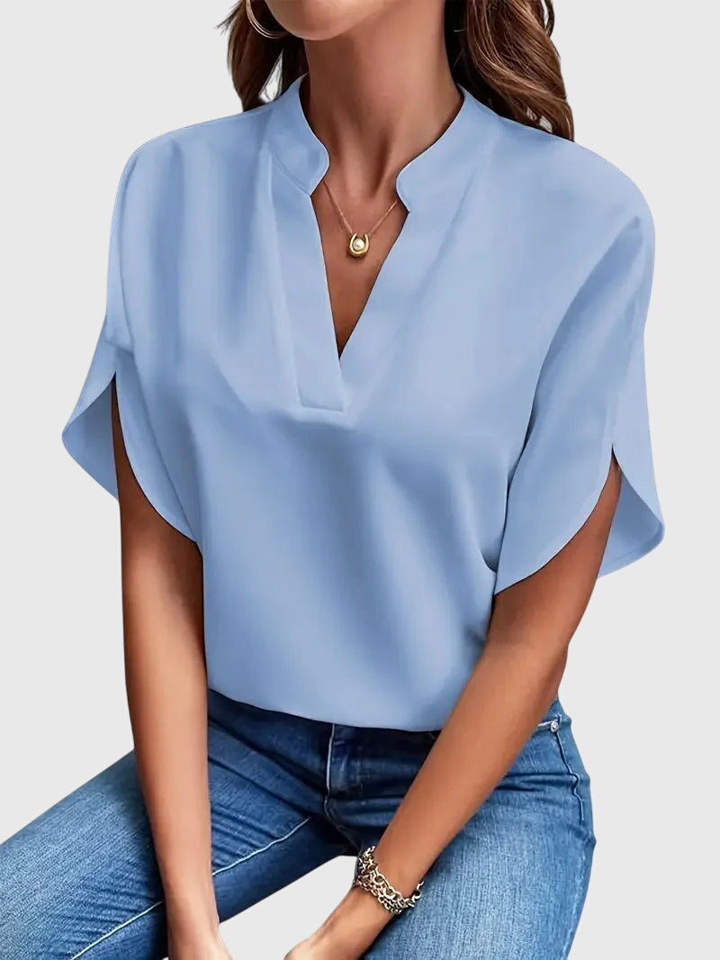 Beatrix™ | Zacht en Elegant V-hals Shirt