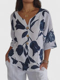 Laura | Comfortabele V-hals Blouse