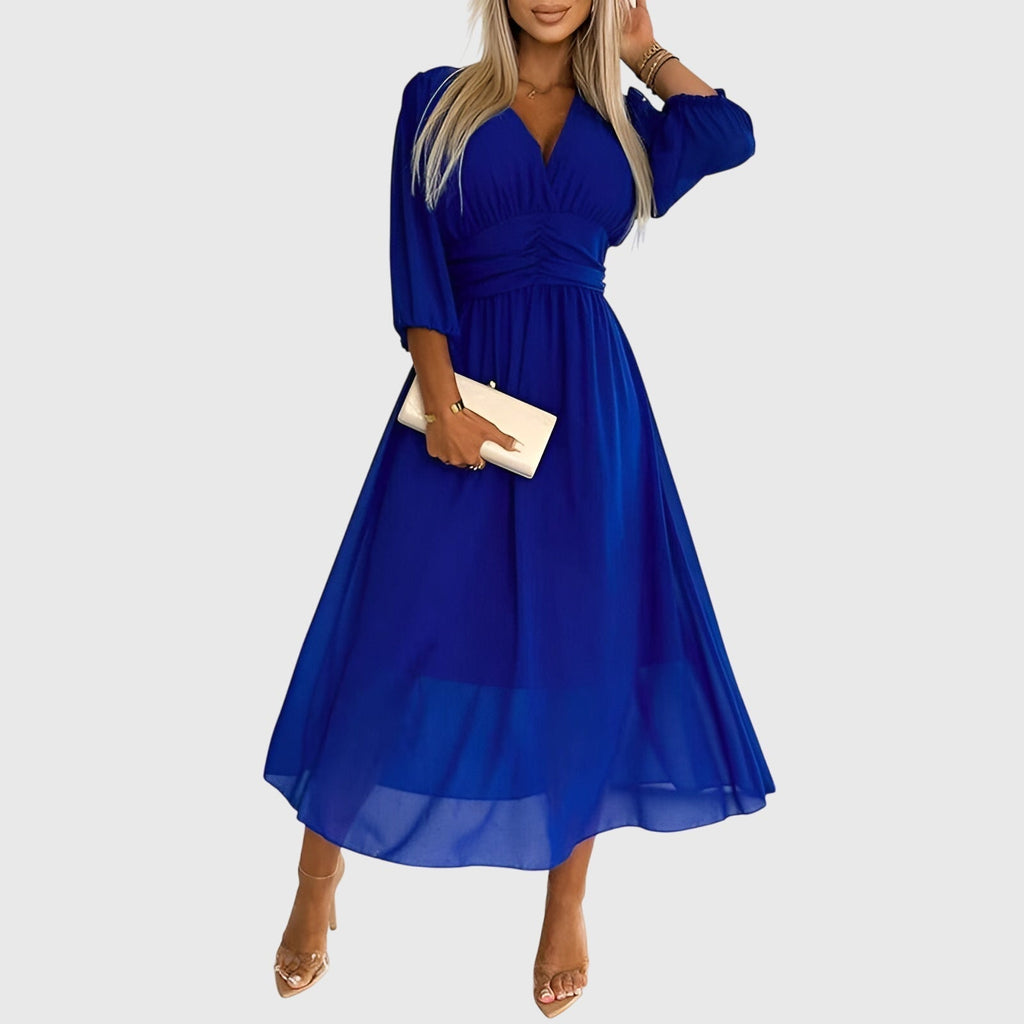 Chloe™ | Lichtgewicht zijden chiffon jurk