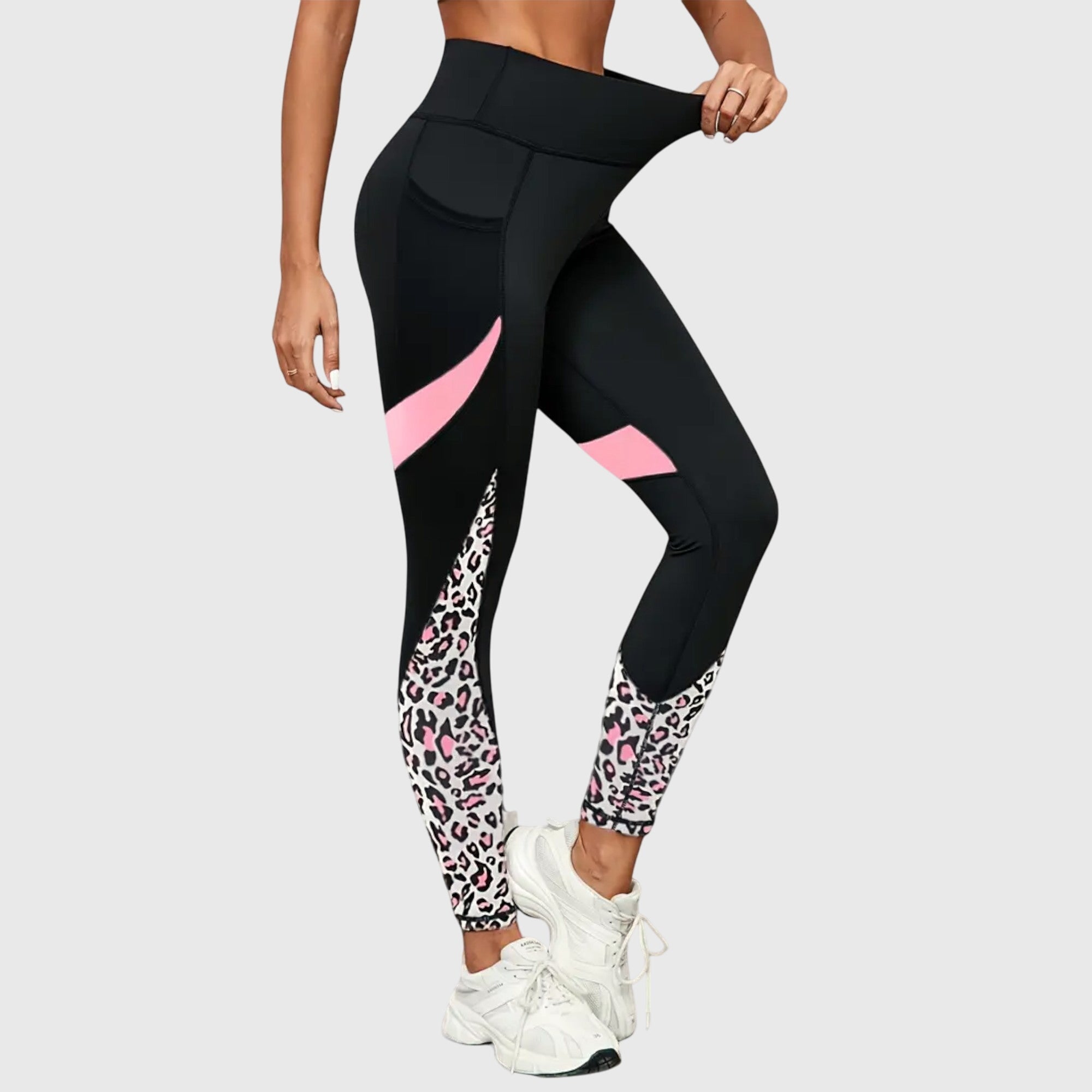 Abigail | High-Waisted Leopard Print Training Pants