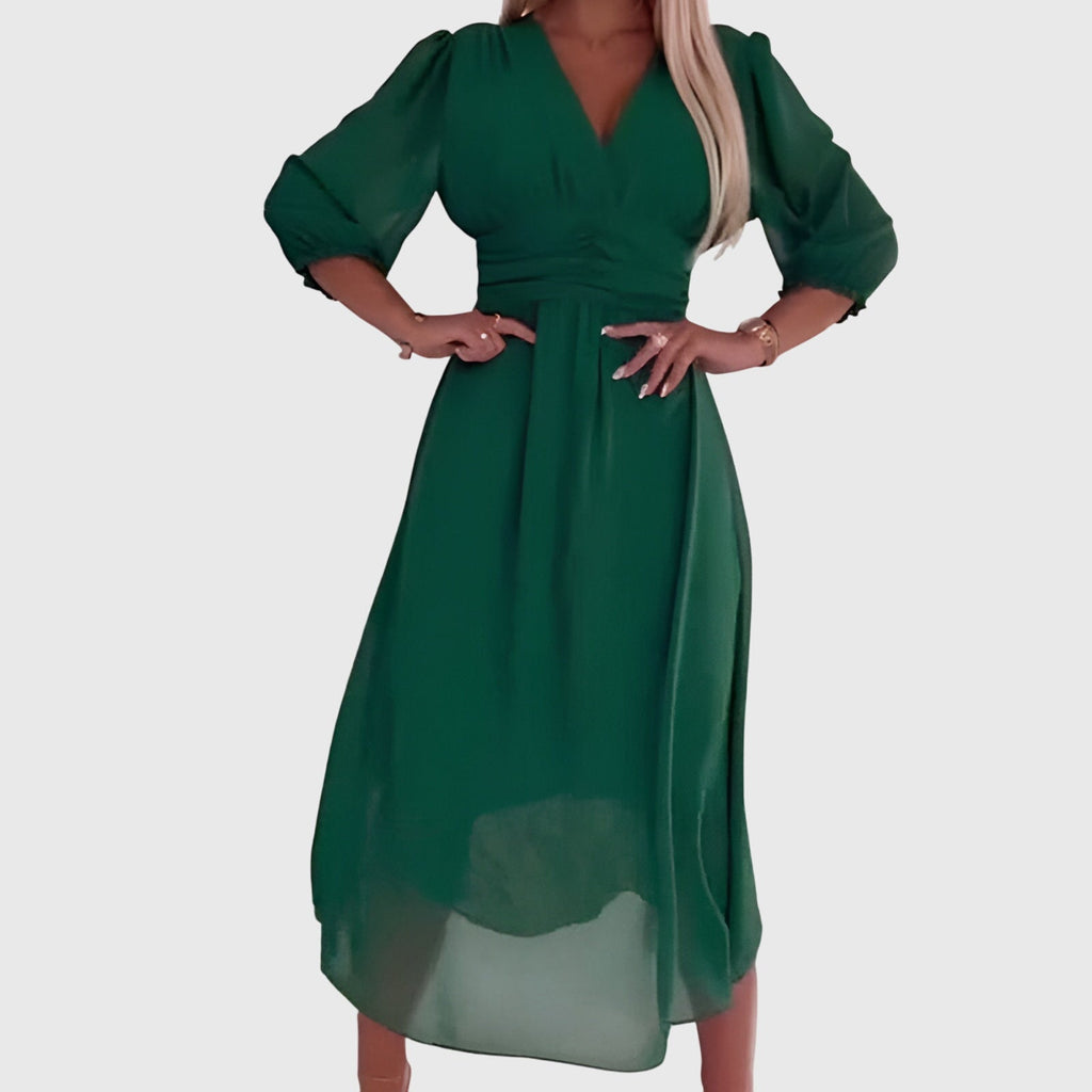 Chloe™ | Lichtgewicht zijden chiffon jurk