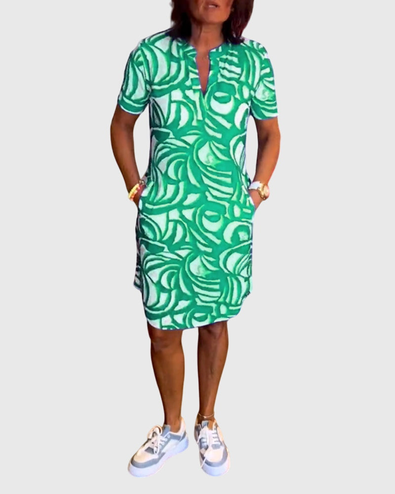 Elle™ | Flatterende Avenue Walk Jurk