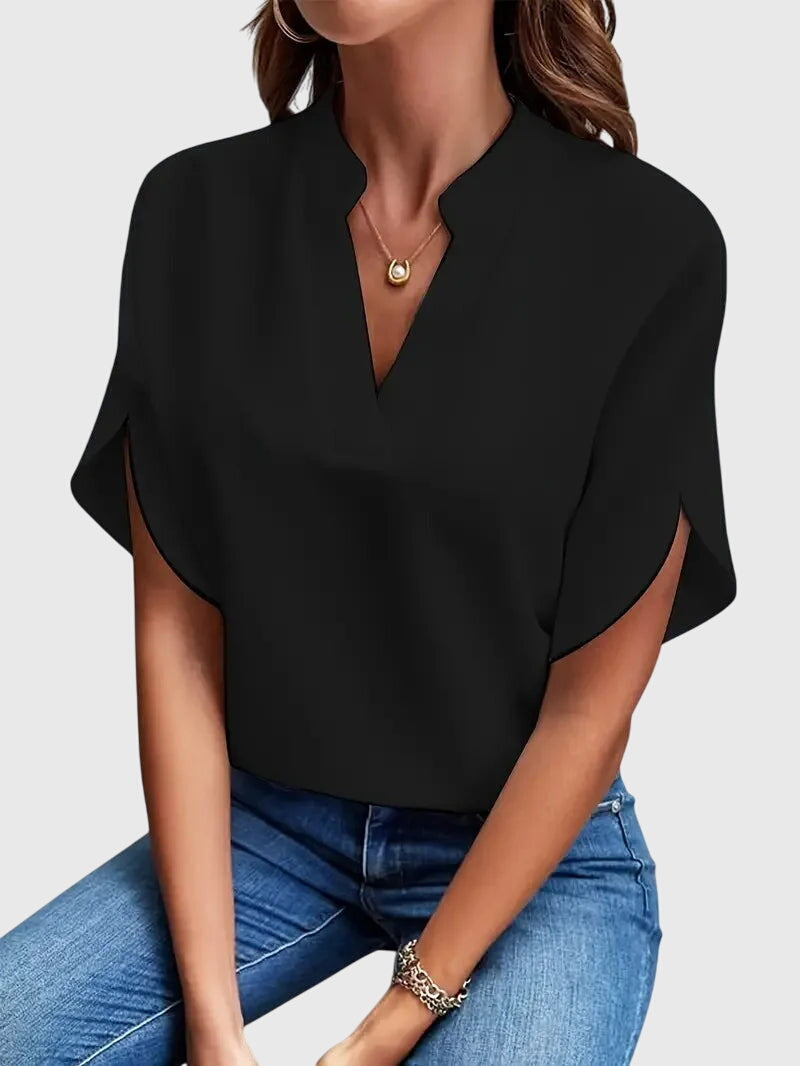 Beatrix™ | Zacht en Elegant V-hals Shirt
