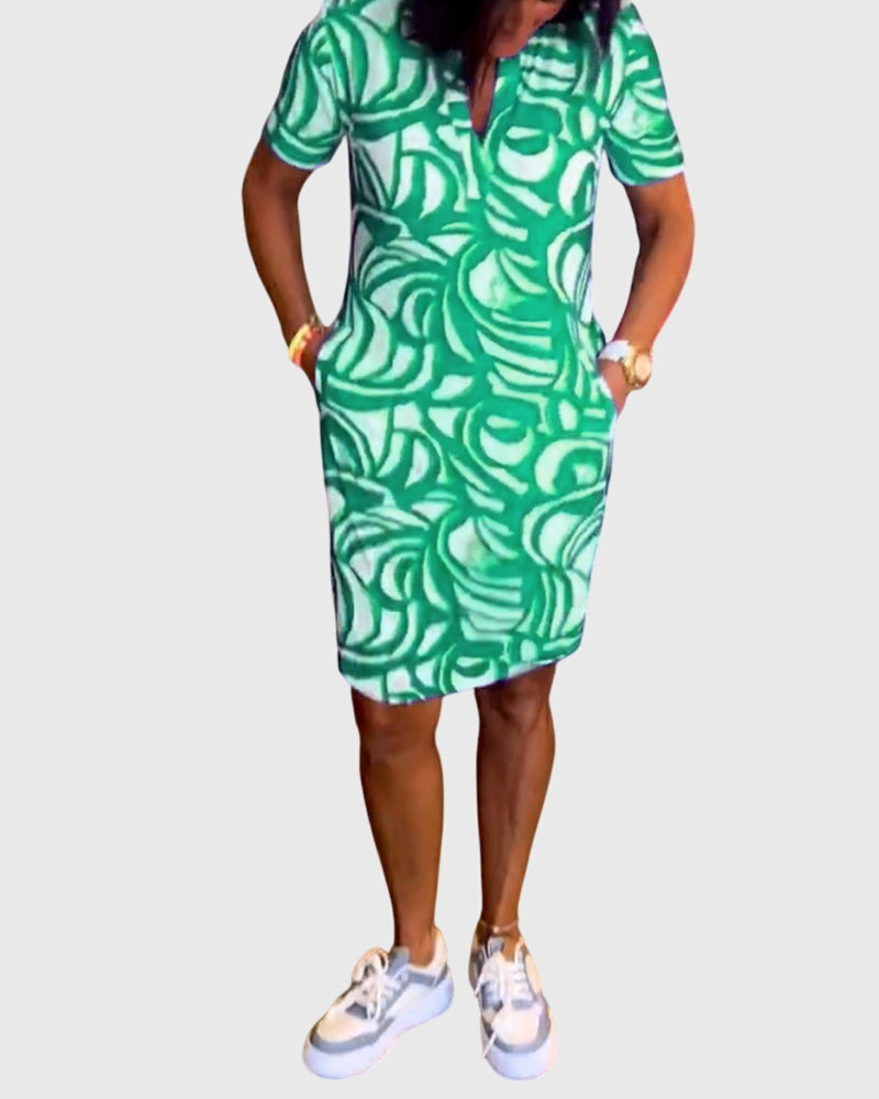 Elle™ | Flatterende Avenue Walk Jurk