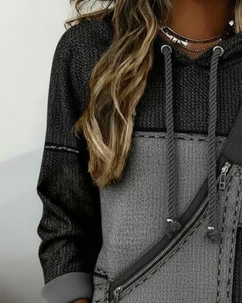 Elara | Elegante Hoodie met Kleurblokken