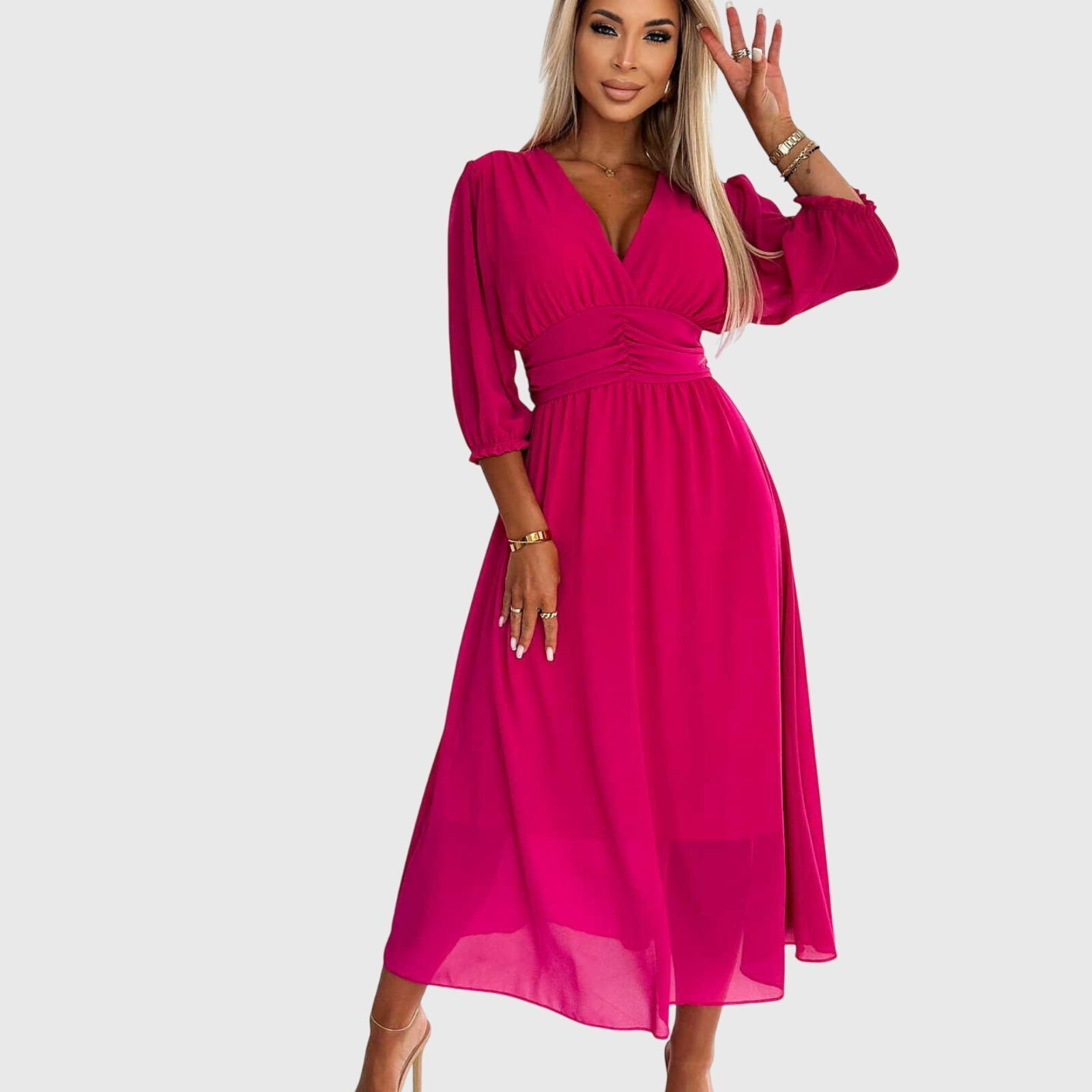 Chloe™ | Lichtgewicht zijden chiffon jurk