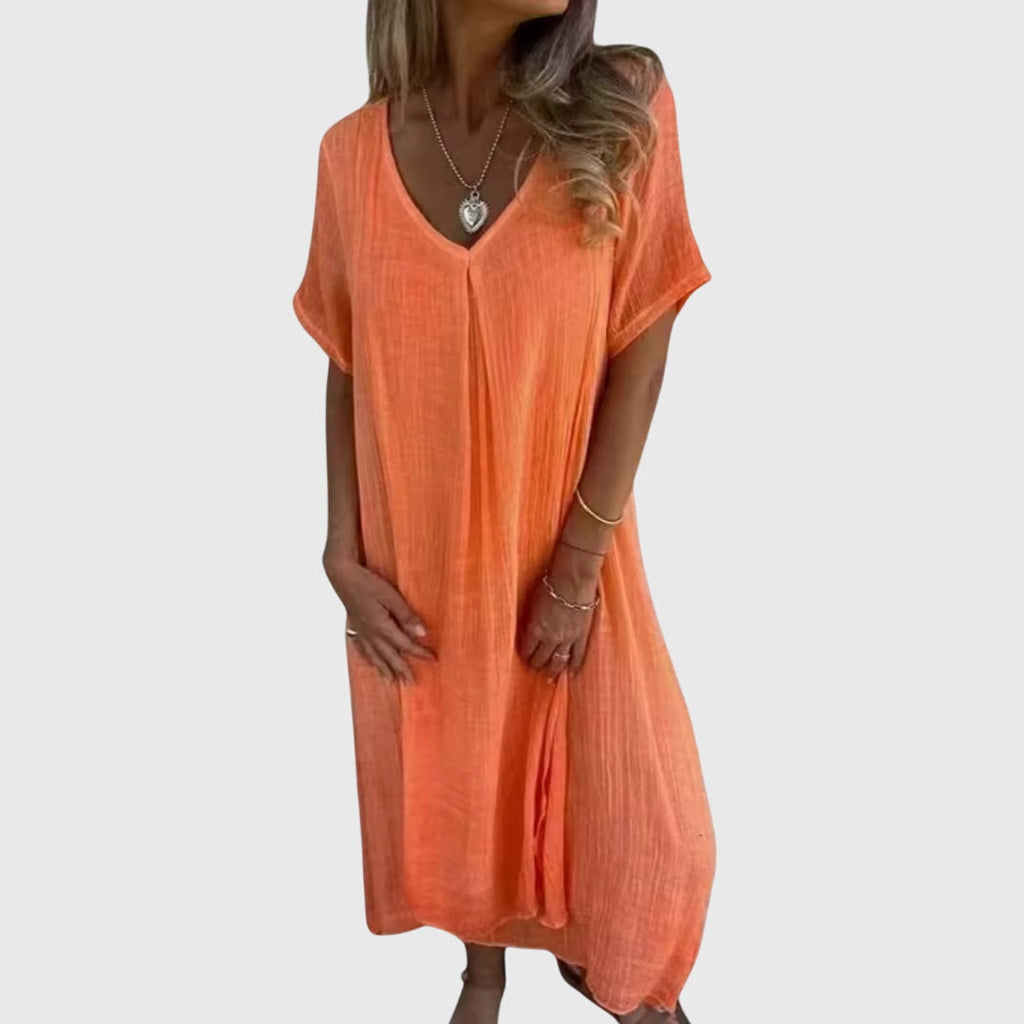 Fiona™ – Elegante lichtgewicht jurk met V-hals