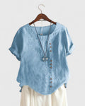Elisavie | Comfortabele Blouse Met Korte Mouwen
