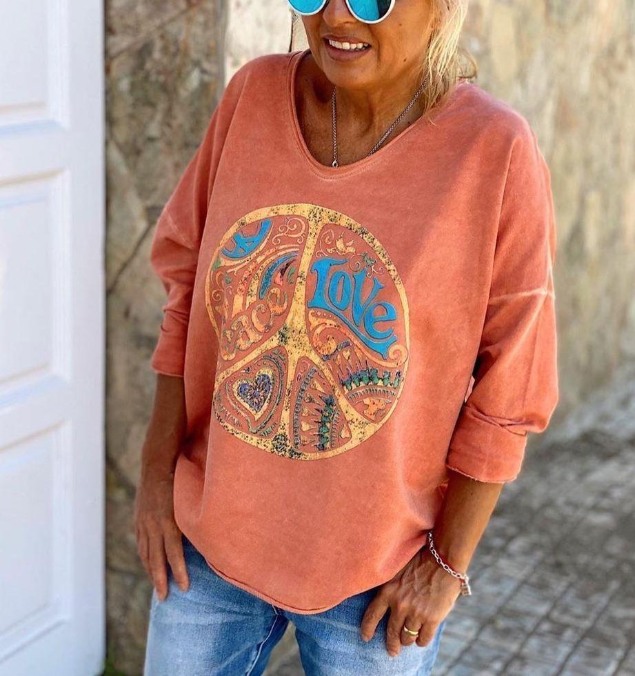 Happy Days Oranje Sweatshirt