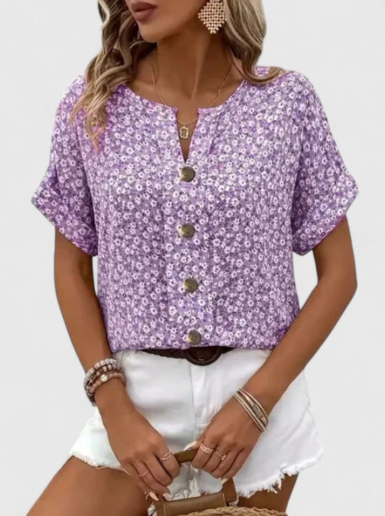Sabine - Elegante gebloemde zomertop