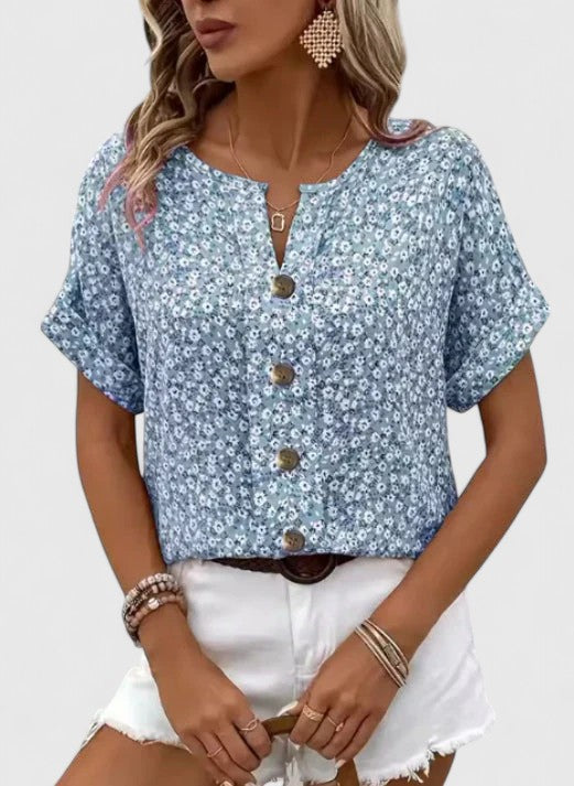 Sabine - Elegante gebloemde zomertop