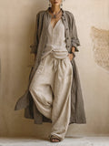 Boho Linnenmix 3-delige Co-ord Set