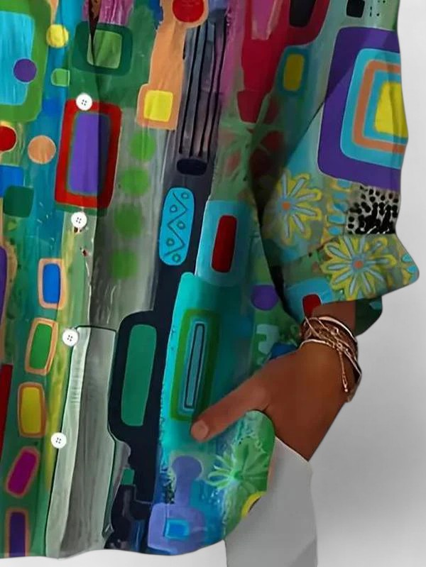 Rose™ | Elegante blouse met geometrisch patroon